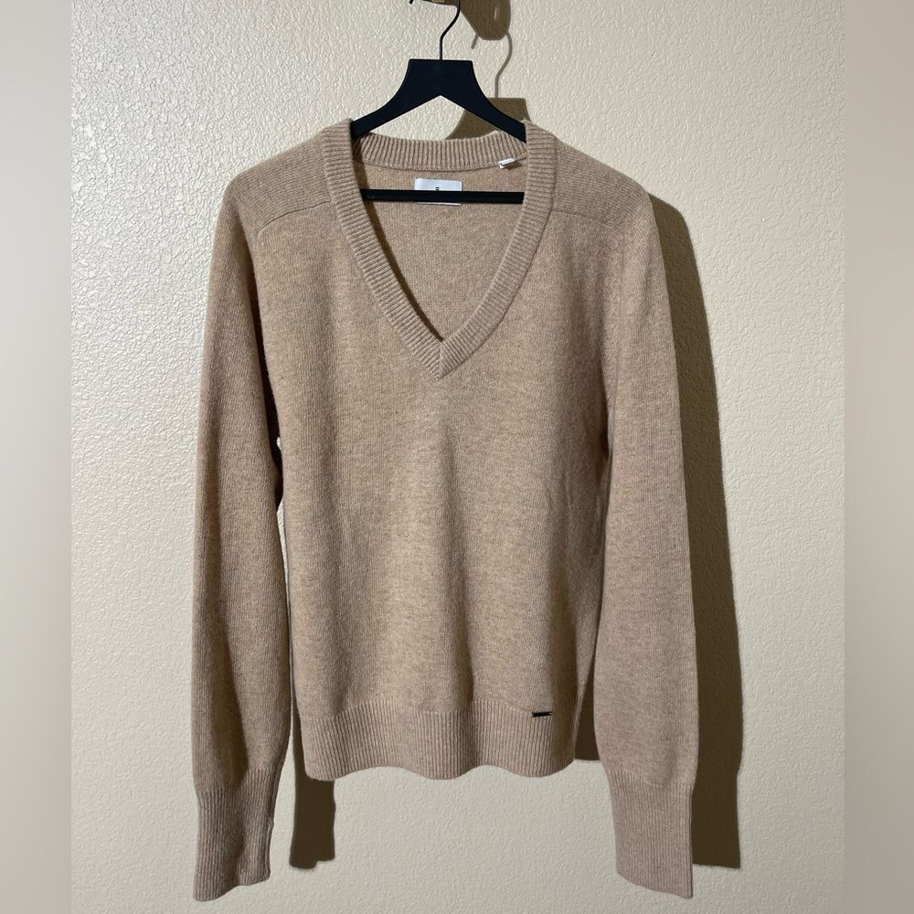 PuroEgo V-Neck Tan Sweater